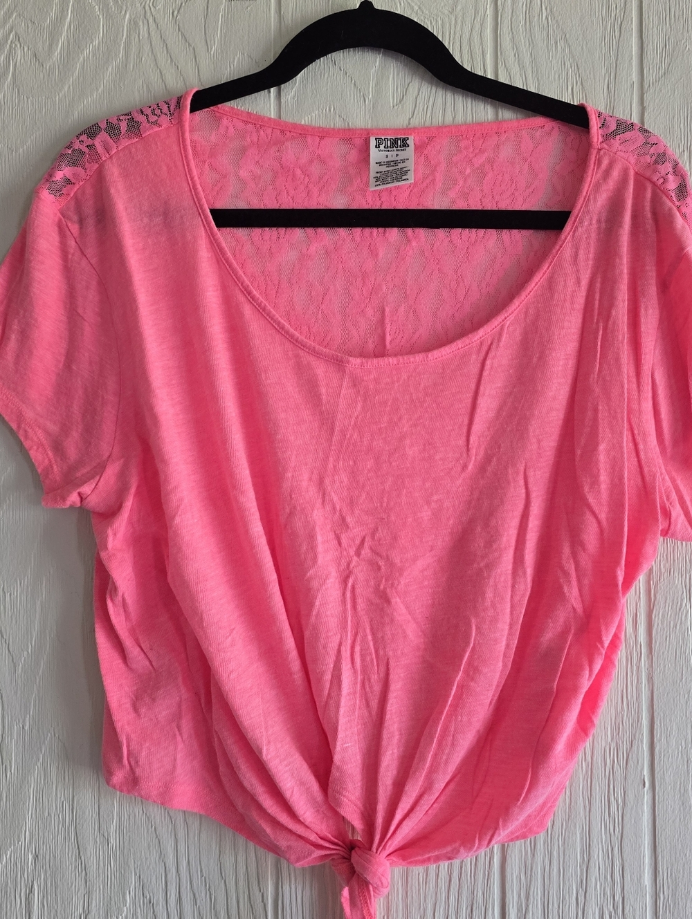 PINK Victoria's Secret Lace Crop Top Sz S